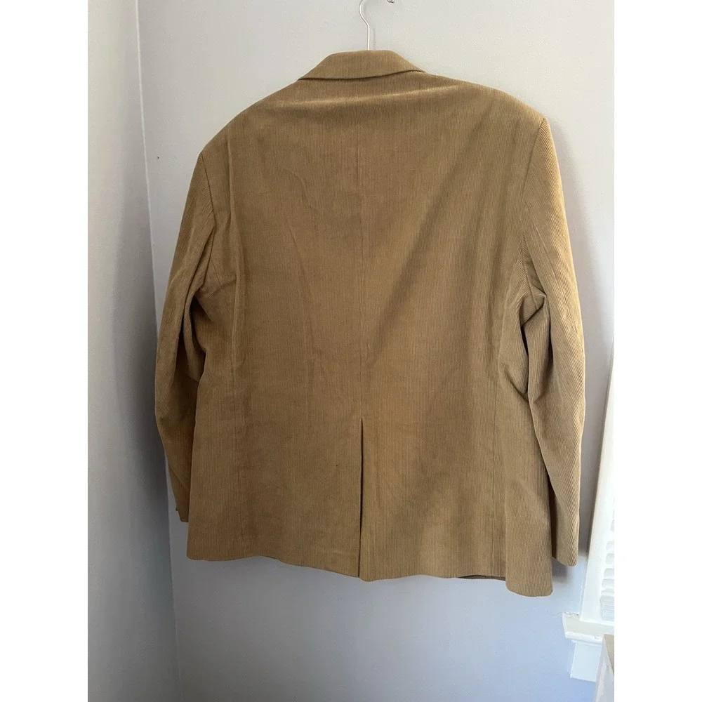 DOCKERS Men's Corduroy‎ Blazer Jacket 44R tan,  Two Button Lined Pockets Casual